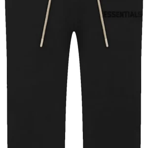Essentials Black Logo Sweatpants