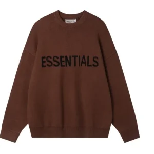 fear of god essentials knitted sweater harvest