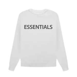 essentials overlapped sweater white