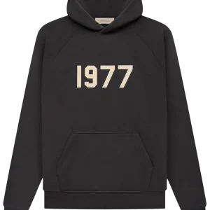 1977 Essentials Black Hoodie