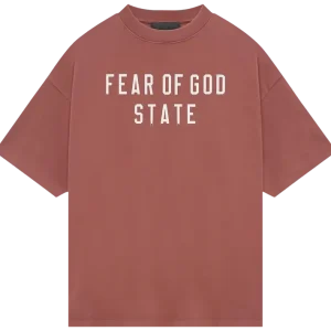 Crimson Fear of God Essentials T-Shirt