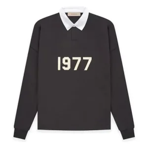 Essentials 1977 French Terry Polo Black Shirt