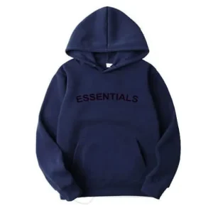 navy blue essentials hoodie