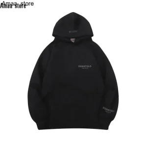 Essentials Fear Of God Hoodie Black
